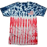 US Flag (Pocket Print) Patriotic Tie Dye T-Shirt