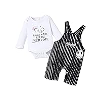 Baby Boy Girl Clothes 2PCs Outfit Set Halloween Skull Christmas Clothing Set