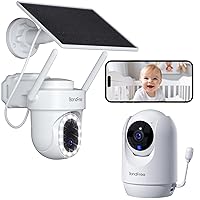 BondFree 2K Video Baby Monitor with App+2K Solar Security Camera