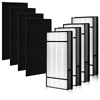 4 + 4 Pack HEPA Filters,Compatiable with Honeywell H Filter,True HEPA Replacement Filters H Compatible with Honeywell HRF-H1 HRF-H2 Fits Model HPA050, HPA150, HPA060, HPA160, HHT055, HHT155