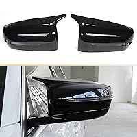ABS Mirror Cover,Replacement Rearview Side Mirror Cover,Fit for BMW 3 series G20 G21 4 series G22 G23 G26 5 series G30 G31 7 series G11 G12 8 series G14 G15 G16 Gloss Black 2Pcs/Set