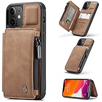 Ultra Slim Case Case for iPhone 12 Pro Wallet Case with Card Holder, Premium PU Leather Kickstand Card Slots,Double Magnetic Clasp and RFID Anti-Theft Brush Function 6.1Inch Phone Back Cover