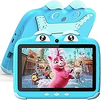 Kids Tablet for Kids 7 inch Toddler Tablet for Toddlers Android Kids Tablets 32G Kids Tablets for Kids WiFi Children's Tablet with Parental Control Shockproof Case Support YouTube Netflix (Blue)