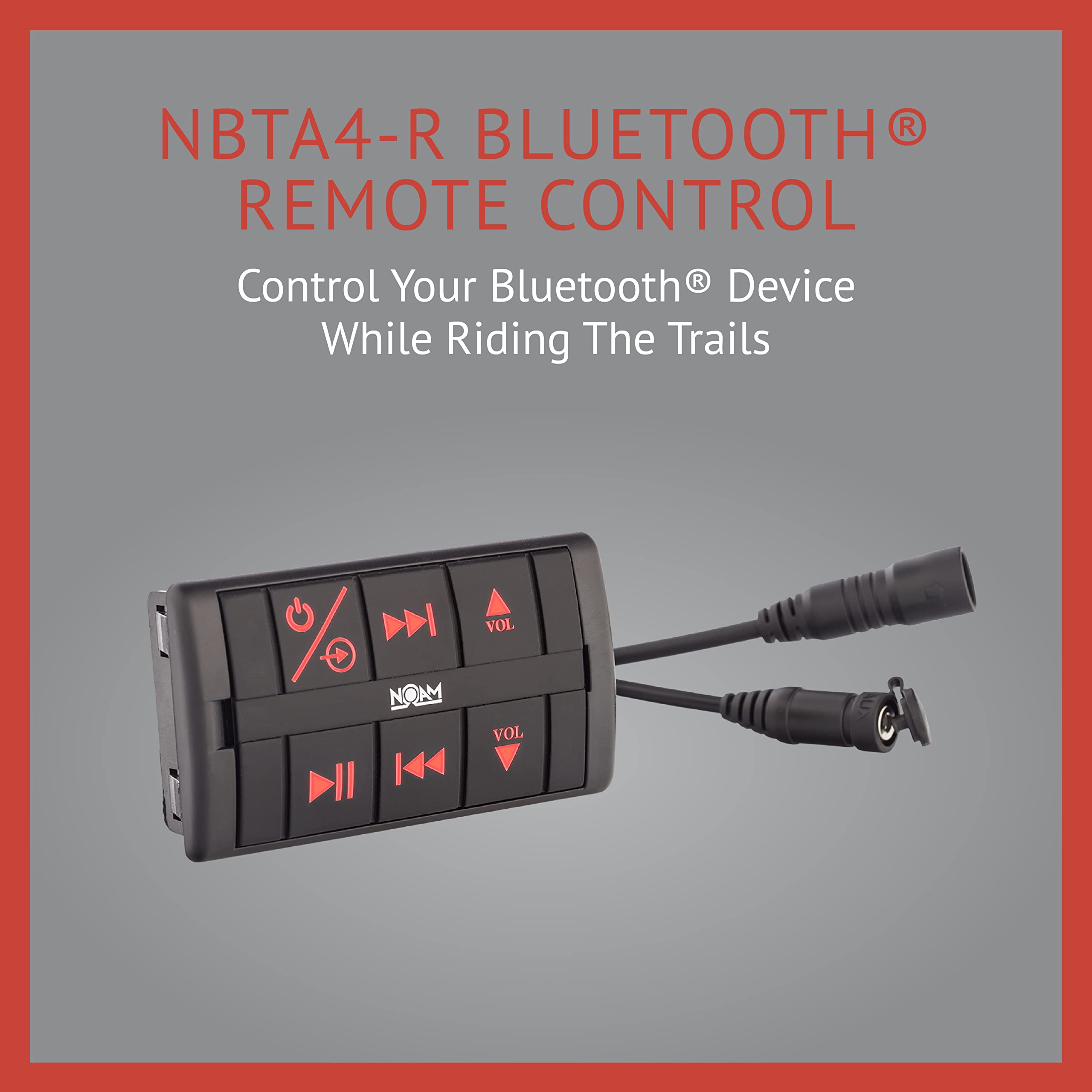 NOAM NUTV4 Quad - 4 Channels Marine Bluetooth ATV/Golf Cart/UTV Speakers Stereo System