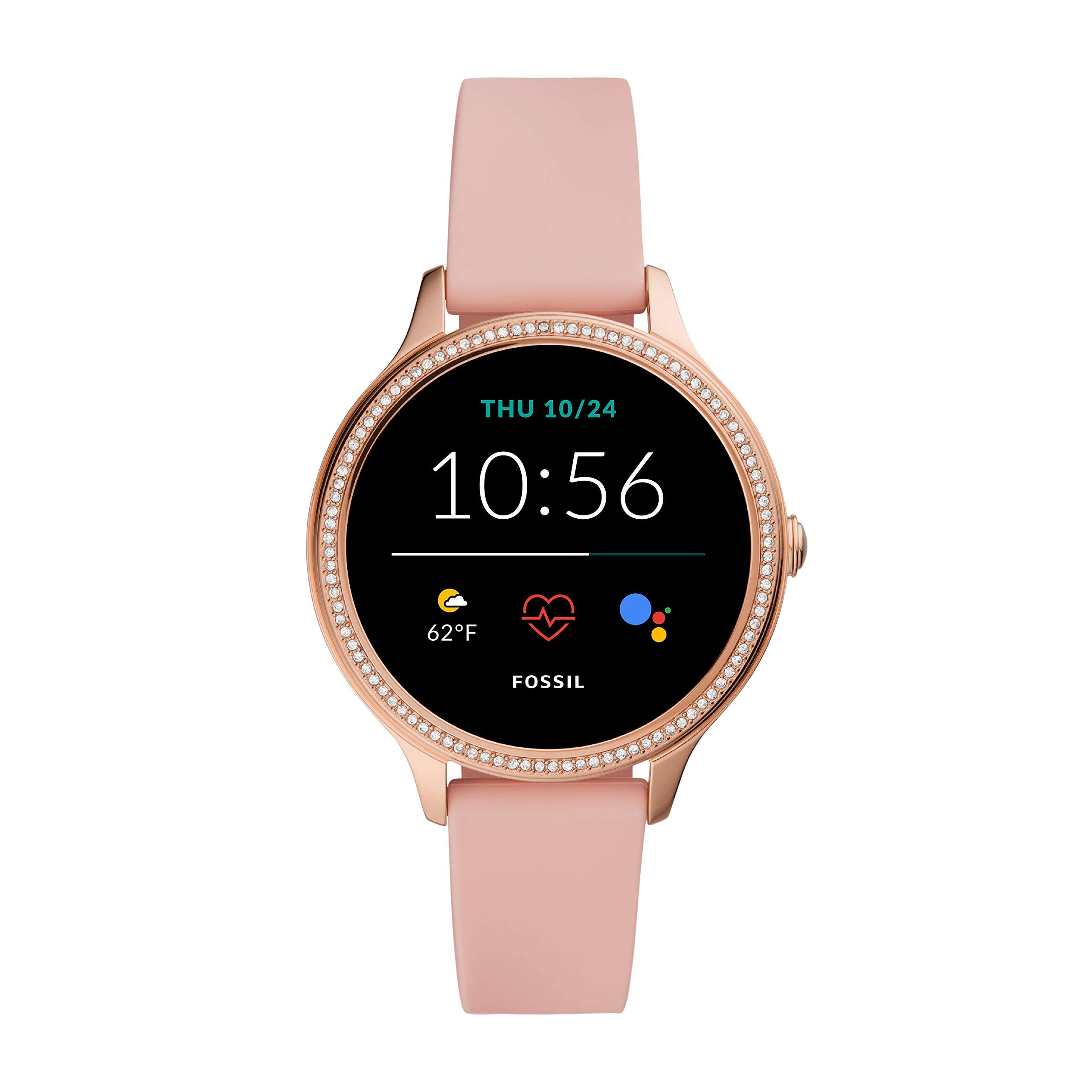 Fossil Women's Gen 5E 42mm Stainless Steel Touchscreen Smartwatch with Alexa, Speaker, Heart Rate, Activity Tracking and Smartphone Notifications