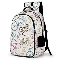Bicycle Bikes Travel Laptop Backpack Durable Computer Bag Casual Daypack Work Backpack for Women & Men