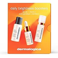 Dermalogica Daily Brightness Boosters Facial Skin Care Kit - Contains BioLumin-C Serum (0.3 oz), BioLumin-C Gel Moisturizer (0.5 oz), and Daily Glycolic Cleanser (1 oz)