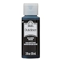 FolkArt Outdoor Acrylic Paint in Assorted Colors (2 Ounce), 1640 Licorice