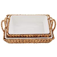 Mud Pie Hyacinth Basket Set, small baker 7