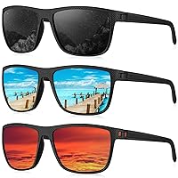 KALIYADI Polarized Sunglasses for Men, Lightweight Sun Glasses with UV Protection for Driving Fishing Golf