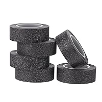 Operitacx 6 Rolls Black Washi Tape Craft Making Tape Scrapbook Tape Glitter Tape DIY Craft Tape Crafting Tape DIY Art Tape Paper Tape DIY Tape