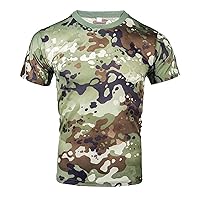 Camouflage T Shirts for Men Lightweight Performance Short Sleeve Crewneck Military Shirts Quick Dry Athletic Shirt