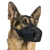 Dog Muzzle, Soft Mesh No Barking Pet Muzzles for Small Medium Large Sized Dogs, Breathable Drinkable Dog Mouth Guard Adjustable Puppy Muzzle to Prevent Dogs Biting Chewing and Licking