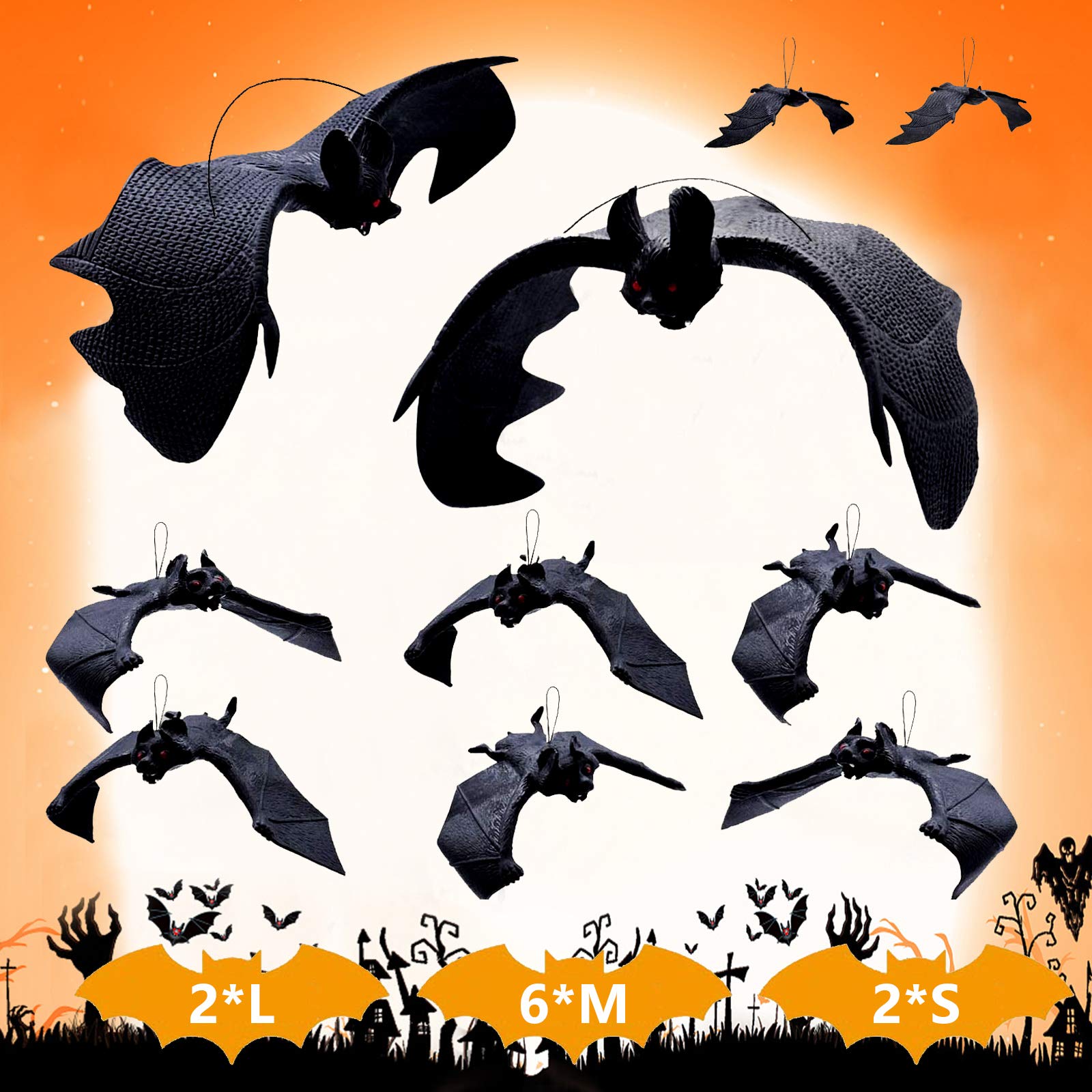 Mua Halloween Decoration Pack of 10 Halloween Bats Decorations ...