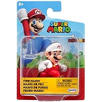 SUPER MARIO Action Figure 2.5 Inch Fire Mario Collectible Toy
