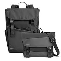 tomtoc Bundle Set: Slash-T64 Flip Laptop Backpack & Slash-T27 Shoulder Bag