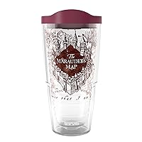Tervis Harry Potter The Marauder's Map Made in USA Double Walled Insulated Tumbler Travel Cup Keeps Drinks Cold & Hot, 24oz, Classic