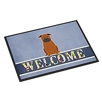 Caroline's Treasures BB5692MAT Chinese Chongqing Dog Welcome Doormat 18x27 Front Door Mat Indoor Outdoor Rugs for Entryway, Non Slip Washable Low Pile, 18H X 27W