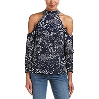 1.STATE Womens Printed Knit Blouse