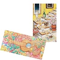 Two Plastic Jigsaw Puzzles Bundle - 1000 Piece - Smart - Go Down The Stairs and 800 Piece - Cotton Lion - Spring Concerto [H2877+H2328]