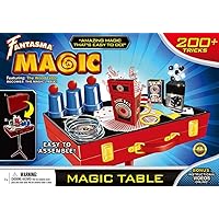 Fantasma Magic Wooden Table and Carry Case – Over 200 Magic Tricks for Kids, Black