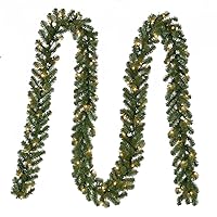 Holiday 18 ft. Pre-Lit Kingston Indoor/Outdoor Garland Decoration with 70 Sparkling Warm Clear Lights