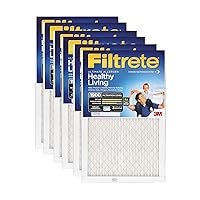 Filtrete 20x20x1 AC Furnace Air Filter, MERV 13, MPR 1900, Premium Allergen, Bacteria & Virus Filter, 3-Month Pleated 1-Inch Electrostatic Air Cleaning Filter, 6-Pack (Actual Size 19.69x19.69x0.78 in)