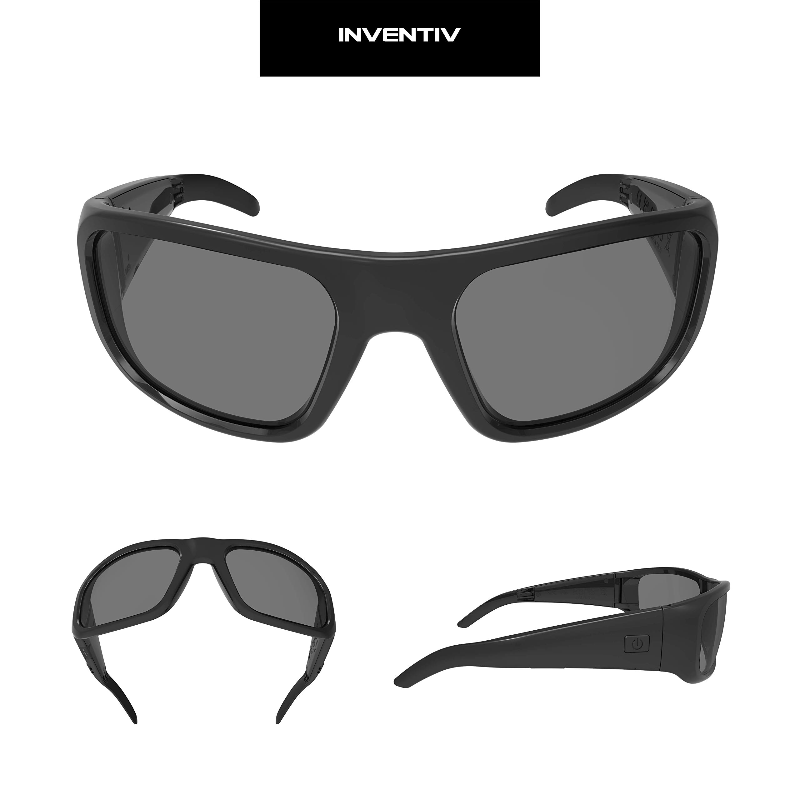 Inventiv Sport Wireless Bluetooth Audio Sunglasses Open Ear Headphones Music Hands-Free Calling, Men Women Polarized Glasses