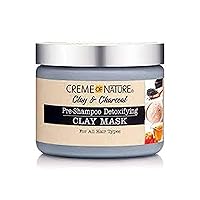Clay & Charcoal Pre-Shampoo Detoxifying Clay Mask For All Hair Types, 11.5 Fl Oz (Pack of 1)
