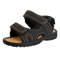 Rugged Bear Kids Boys Girls Open-Toe Outdoor Sport Water Sandals - beach pool slide adjustable strap shoes athletic summer (Toddler/Little Kid/Big Kid)