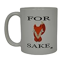 Rogue River Tactical Best Funny Coffee Mug For Fox Sake Sarcastic Novelty Cup Joke Great Gag Gift Idea For Men Women Office Work Adult Humor Employee Boss Coworkers
