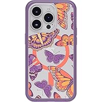 OtterBox iPhone 14 Pro Symmetry Series Clear Case - Butterfly Flutter (Purple), Snaps to MagSafe, Ultra-Sleek, Raised Edges Protect Camera & Screen