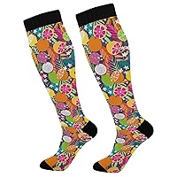 Support Socks For Women Men's Compression Socks for Teens Exotic Fruit Pattern