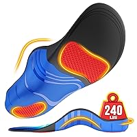 240+lbs Heavy Duty High Arch Support Orthotic Insoles for Plantar Fasciitis Pain Relief - For Men, Women, Work Boots, Shoes