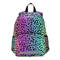 ALAZA Rainbow Leopard Casual Backpack Travel Daypack Bookbag Chest Strap