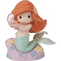 Precious Moments Little Mermaid Ariel Figurine | You’re A Rare Find Disney Ariel Bisque Porcelain Figurine | Little Mermaid Decor & Gifts | Princess Ariel | Hand-Painted