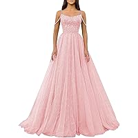 Off Shoulder Sequin Prom Dresses for Teens Blush Pink Long Sparkly Evening Ball Gown Size 0
