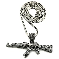 AK 47 Rifle Pendant Necklace