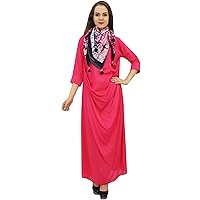 Bimba Designer Cowl Maxi Dress for Women's Casual Summer Dresses with Printed Tassel Scarf