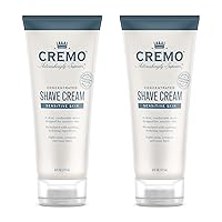 Cremo Barber Grade Sensitive Skin Shave Cream, Astonishingly Superior Ultra-Slick Shaving Cream Fights Nicks, Cuts and Razor Burn, 6 Fl Oz (2 Pack)