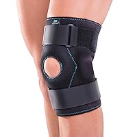 DonJoy Advantage DA161KB02-BLK-L/XL Stabilizing Double Hinged Knee Wrap Brace for Sprains, Strains, Media Lateral Instability, Arthritis, Patella Buttress