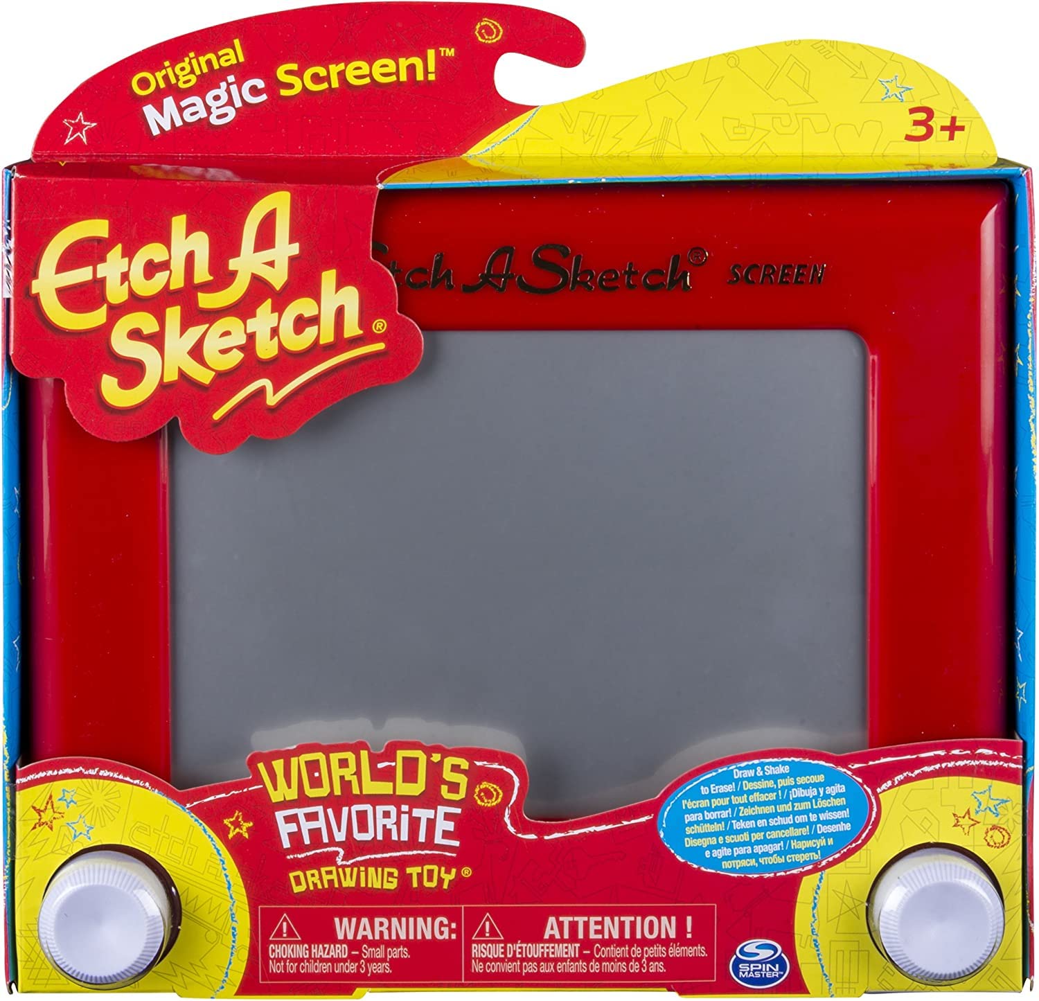Etch A Sketch, Classic Red Drawing Toy with Magic Screen, for Ages 3 and Up  : Amazon.co.uk: Toys & Games