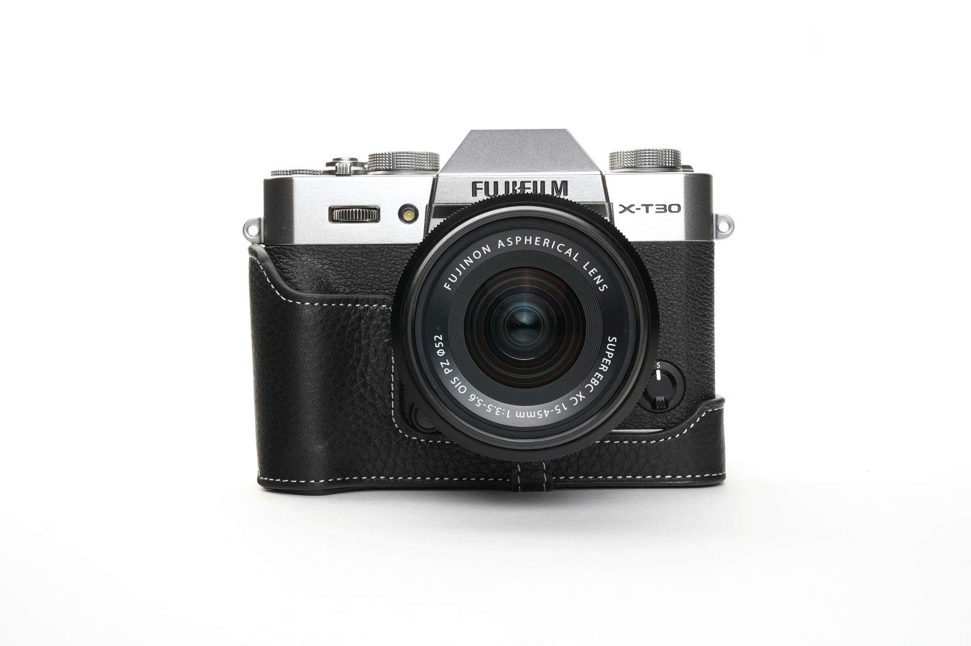 Mua X-T30 Camera Case, BolinUS Handmade Genuine Real Leather Half Camera  Case Bag Cover for Fujifilm Fuji X-T30 XT30 X-T20 XT20 X-T10 XT10 Camera  Bottom Opening Version + Hand Strap (Black) trên