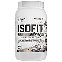 Nutrex Research IsoFit |100% Instantized Whey Protein Isolate Cookies & Cream | 25G Whey Isolate Protein Powder, Low Carb, Keto Friendly | 30 Servings