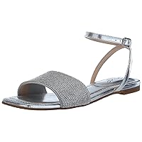 Jewel Badgley Mischka Hadley Flat Sandals with Ankle Strap