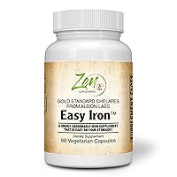 Easy Iron 25 Mg - Red Blood Cell Supplement - Easy on The Stomach - for Sensitive Stomachs, Non-Constipating 90-Vegcaps