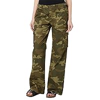 Sanctuary Reissue Cargo Pants for Women - Pure Cotton Construction - Relaxed Fit - Two Side Cargo Pockets