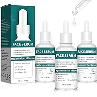 3 Pack Hyaluronic Acid Serum with Advanced Peptide Complex for Optimal Hydration & Skin Balance (1fl.oz/30ml Each)