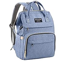Mokaloo Diaper Bag Backpack, Large Baby Bag, Multi-functional Travel Back Pack, Anti-Water Maternity Nappy Bag Changing Bags (Blue)