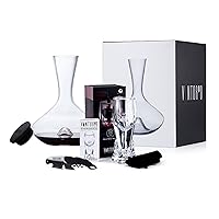 Wine Opener, Wine Aerator, and Crystal Decanter Bundle by Vintorio